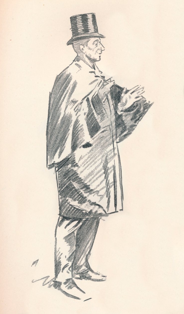 铅铅笔素描，菲尔·梅（Phil May），19世纪1903-1904年 作者 菲利普·威廉·梅