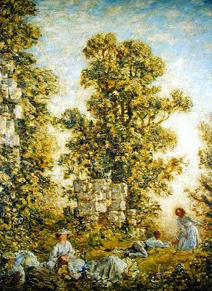 野餐，小迪恩（布面油画） 作者 菲利普·威尔逊·斯蒂尔