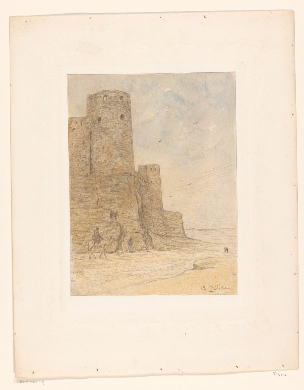 沙漠中的堡垒 Les remparts de Salladin（原标题） 作者 菲利普·齐尔肯（艺术家签名）