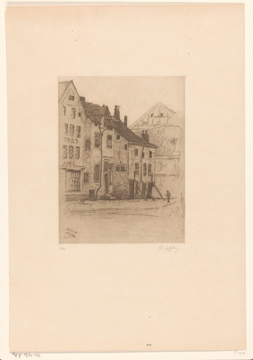 韦尔维耶 Verte 广场上的老房子 Vieilles maisons，Place Verte（韦尔维耶）（原标题） 作者 菲利普·齐肯