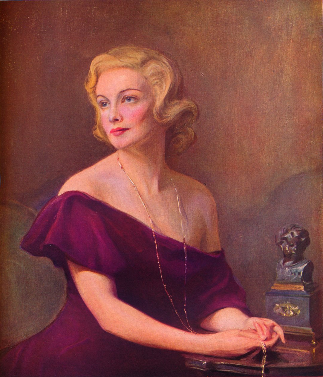 马德琳·卡罗尔（Madeleine Carroll）肖像，1935年，1936年。 作者 菲利普·德拉兹洛