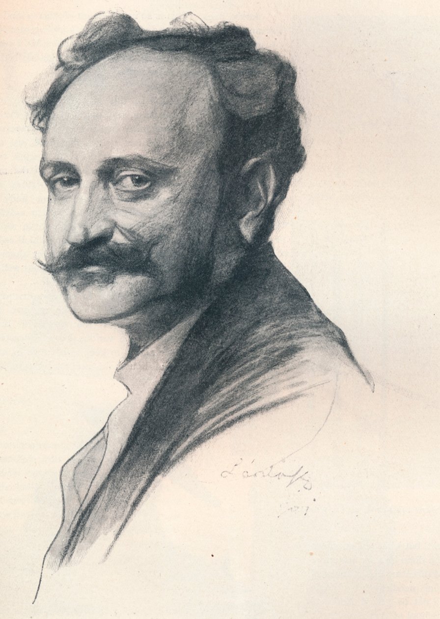 匈牙利教育部长Jules De Wlassics博士的素描肖像，c1901 1901-1902。艺术家：拉斯洛（Fulop Laszlo），拉斯洛（Philip A de Laszlo）。 作者 菲利普·德拉兹洛