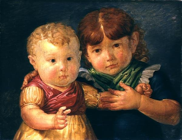 艺术家儿童，Maria Dorothea和Otto Sigismund Runge，1809年 作者 菲利普·奥托·朗格