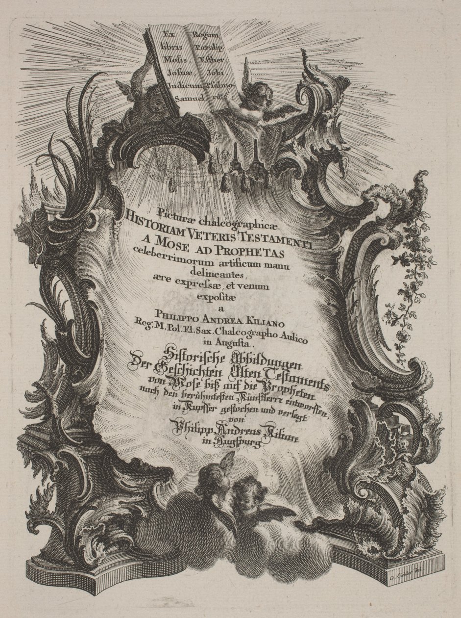 Picturae Chalcographicae Historiam Veteris et Novi Testamenti 作者 Philipp Andreas Kilian 追随各种艺术家，Johann Michael Wagner