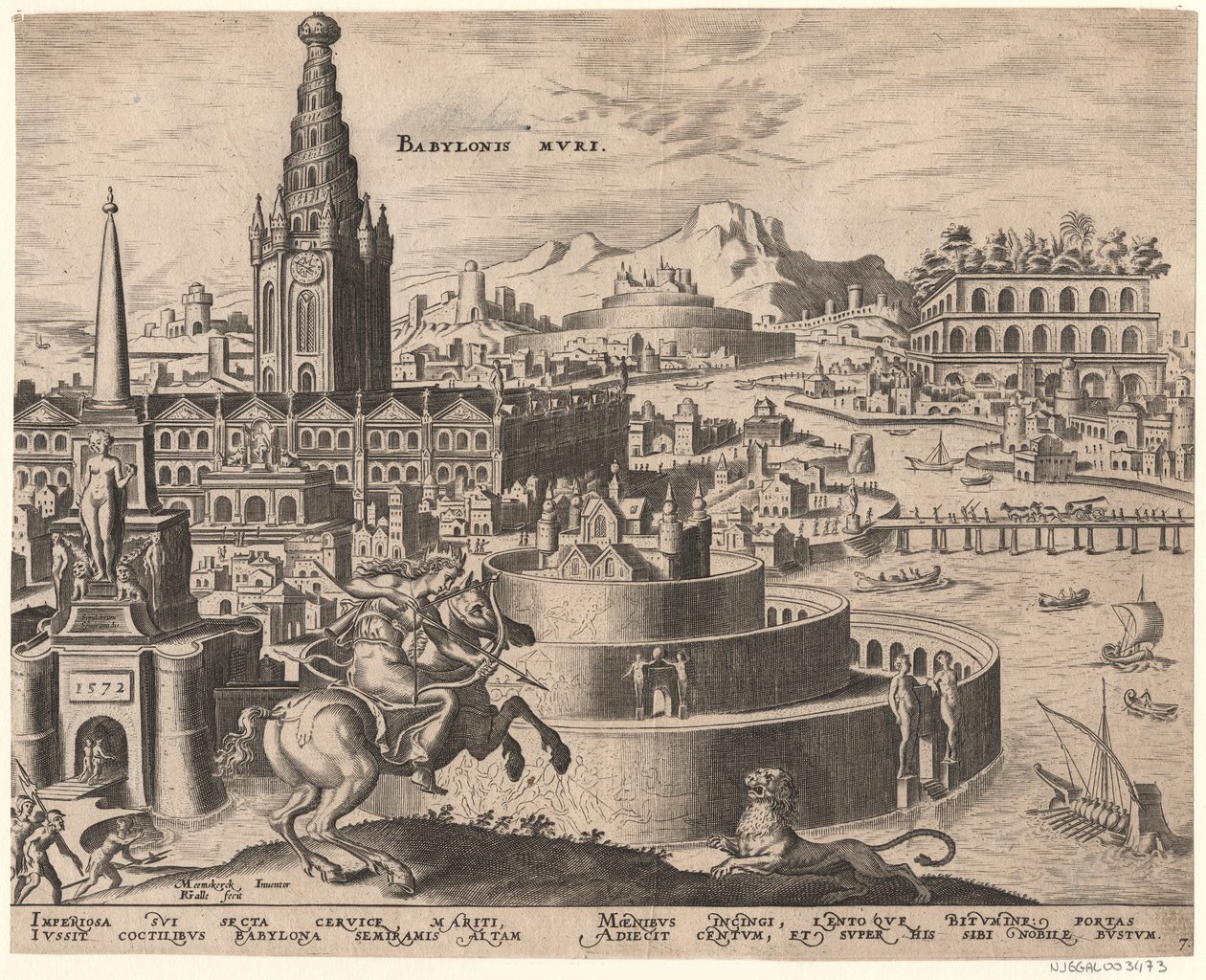 Die Mauern von Babylon，来自1572年继马丁·海姆斯克之后的世界第八大奇迹 作者 菲利普·加勒