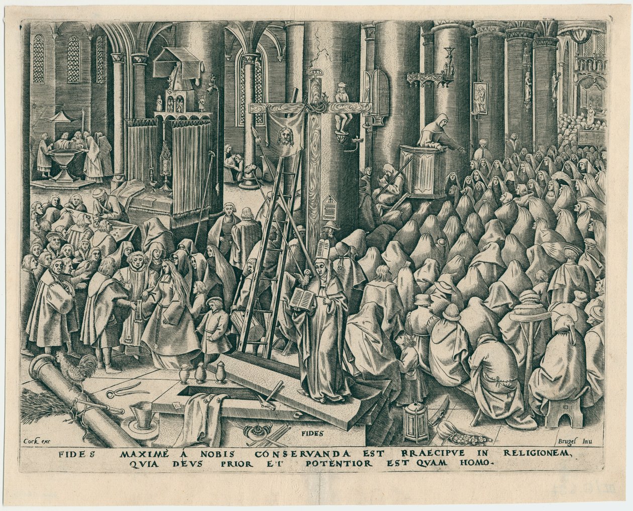 Fides Faith来自《七项美德》，1559年。 作者 菲利普·加勒