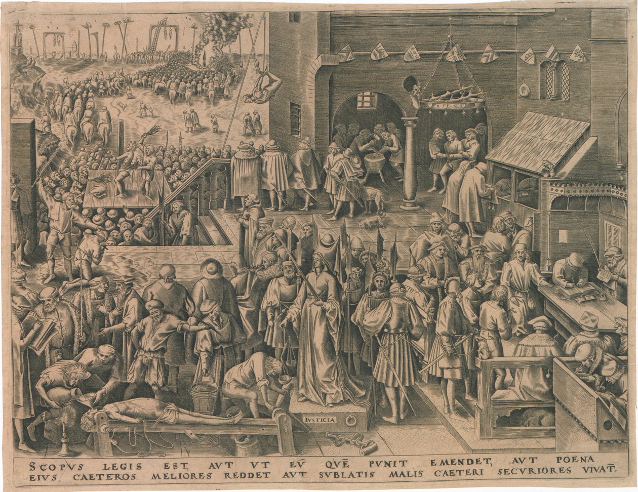 正义》（Justitia）出自《七项美德》，1559年。 作者 菲利普·加勒