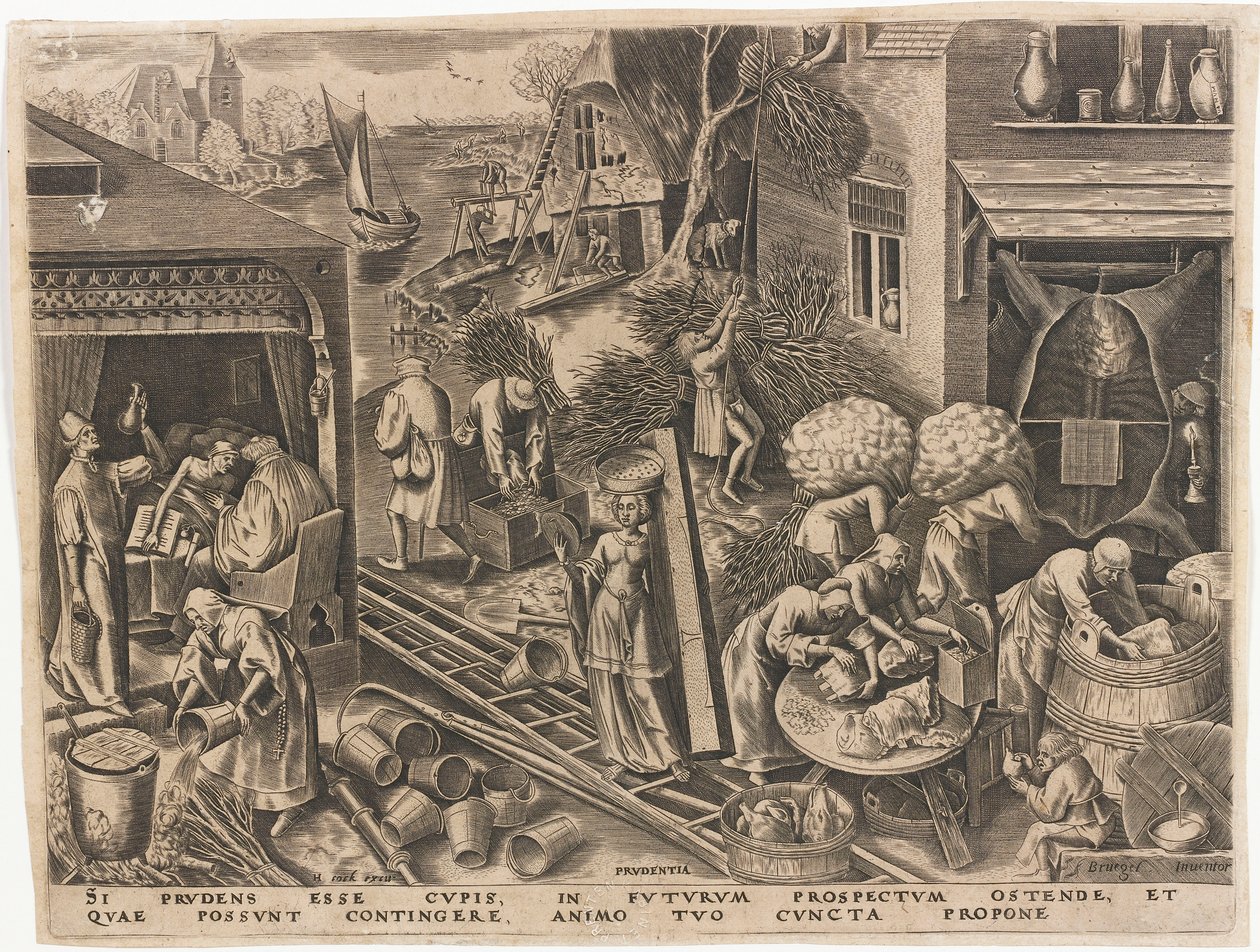 Prudentia Prudence出自《七项美德》，1559年。 作者 菲利普·加勒
