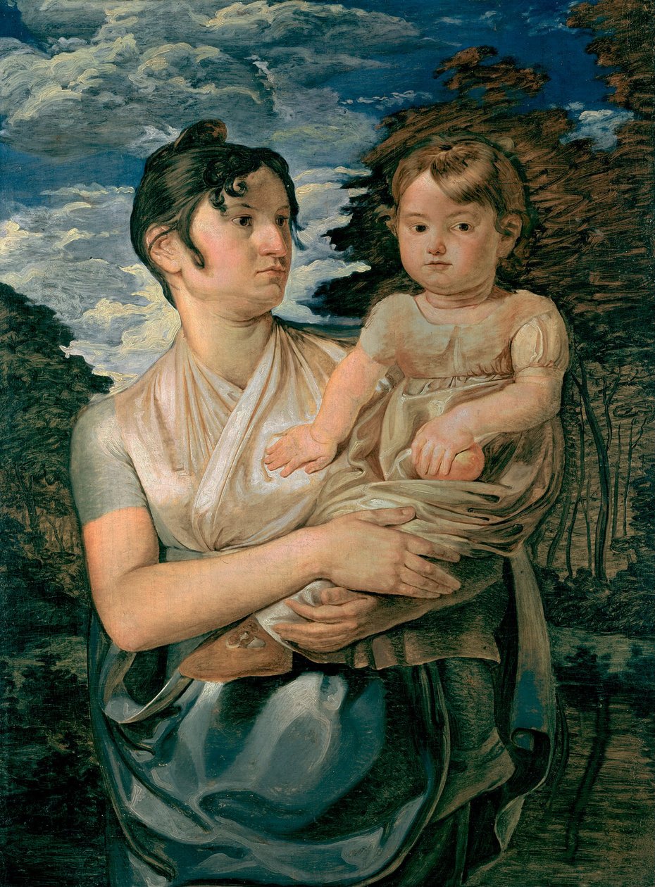 宝琳·朗格（Pauline Runge）和她两岁的儿子，1807年 作者 菲利普·奥托·朗格