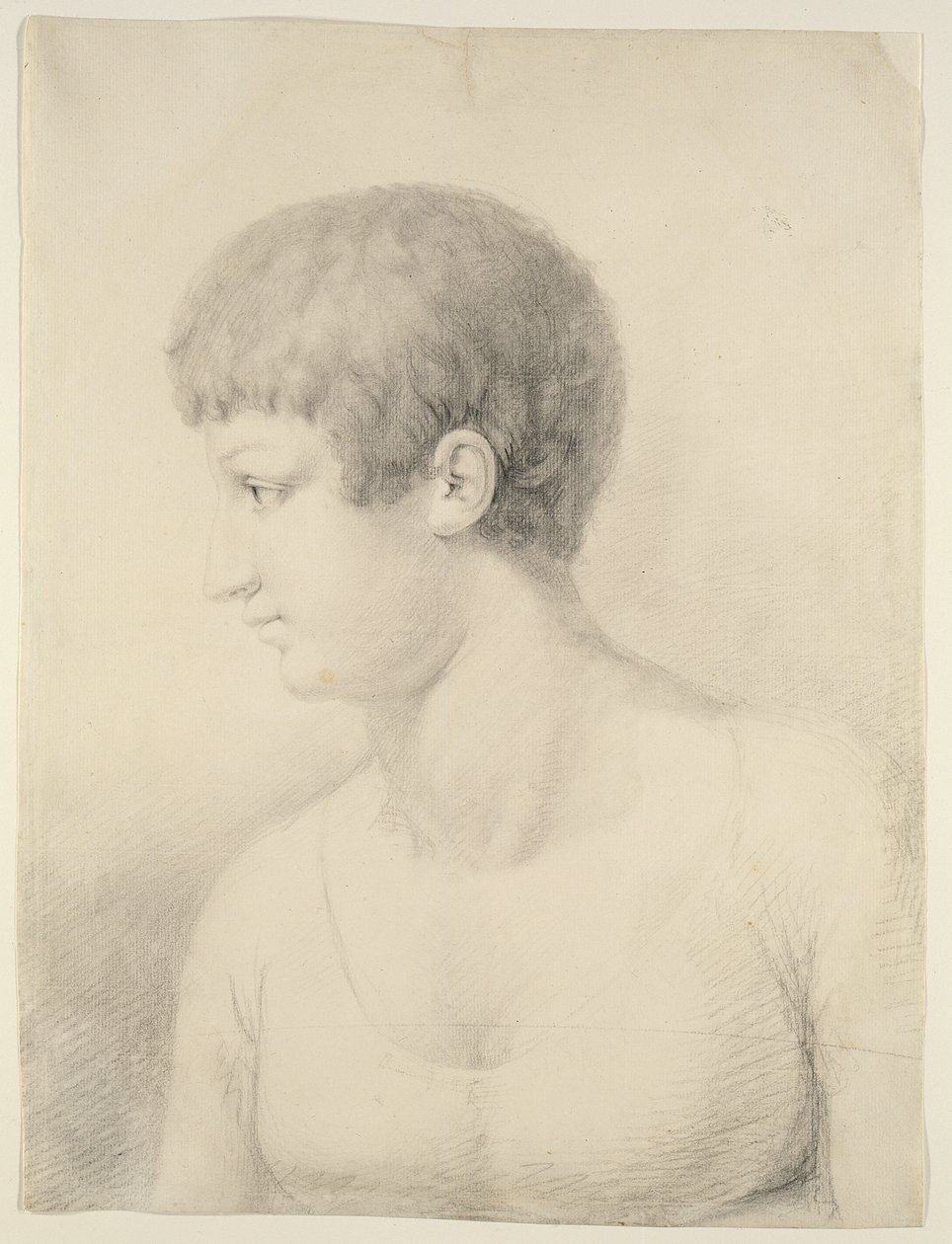 Pauline Runge的肖像，1801年（纸上的黑色粉笔） 作者 菲利普·奥托·朗格