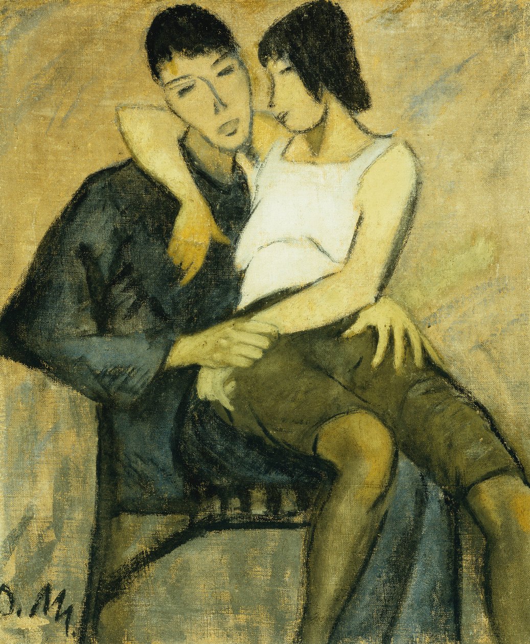 坐着的夫妇坐着的夫妇，约1920年 作者 菲利普·韦特