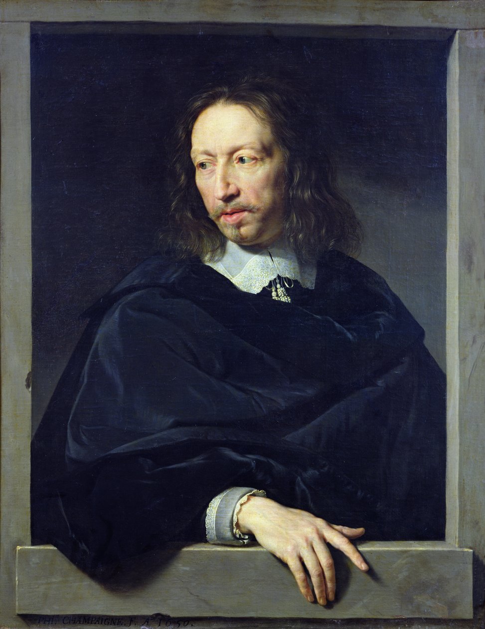 绅士的肖像，被称为Arnaud d&39;Andilly（1588-1674）1650 作者 菲利普·德·尚佩尼