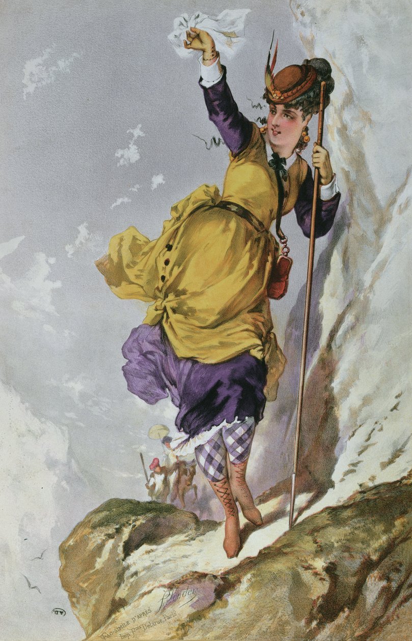 女子登山，1860-70 作者 菲利普·雅克（Philippe Jacques）