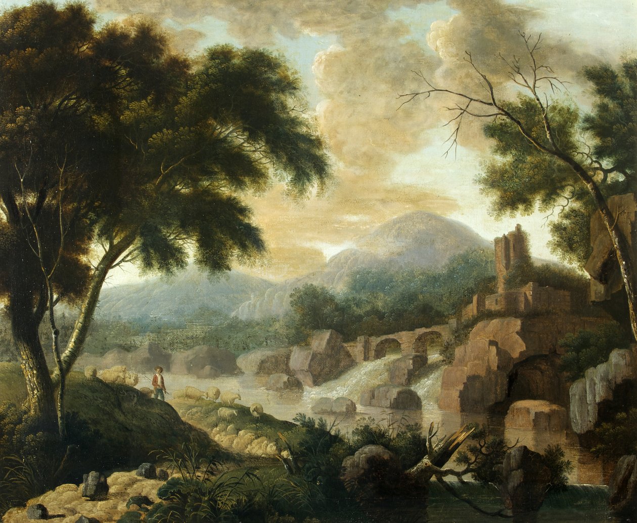 景观与肆虐的河流，1760-1800 作者 菲利普·雅克·德·路德堡