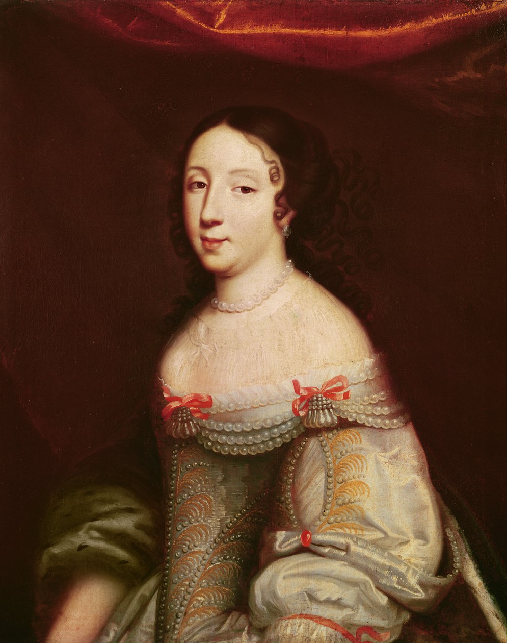 奥地利安妮的肖像（1601-1666），西班牙的Infanta，法国的女王和Navarre（1615-1643） 作者 菲利普·德·尚佩尼