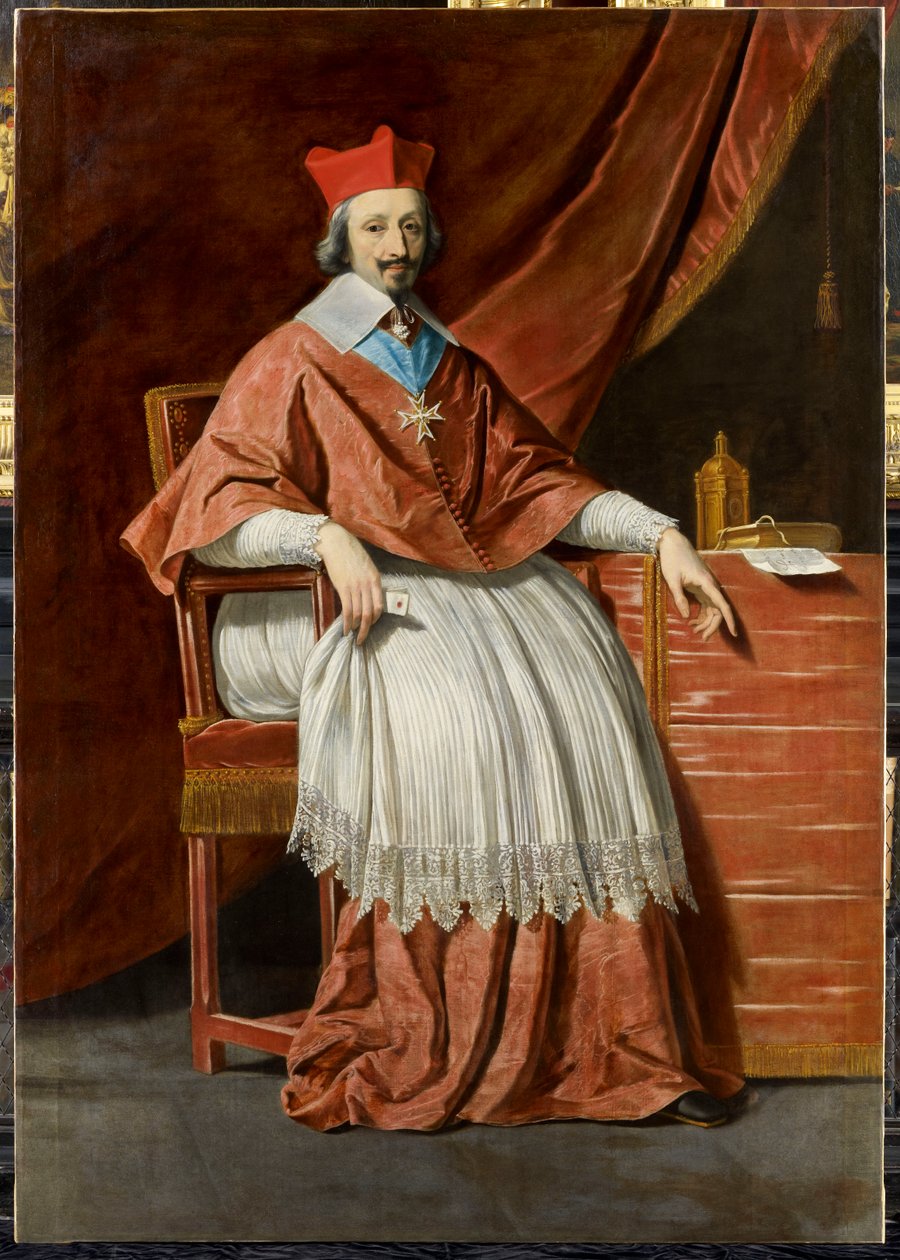 Plessis de Richelieu的Armand Jean的肖像 作者 菲利普·德·尚佩尼