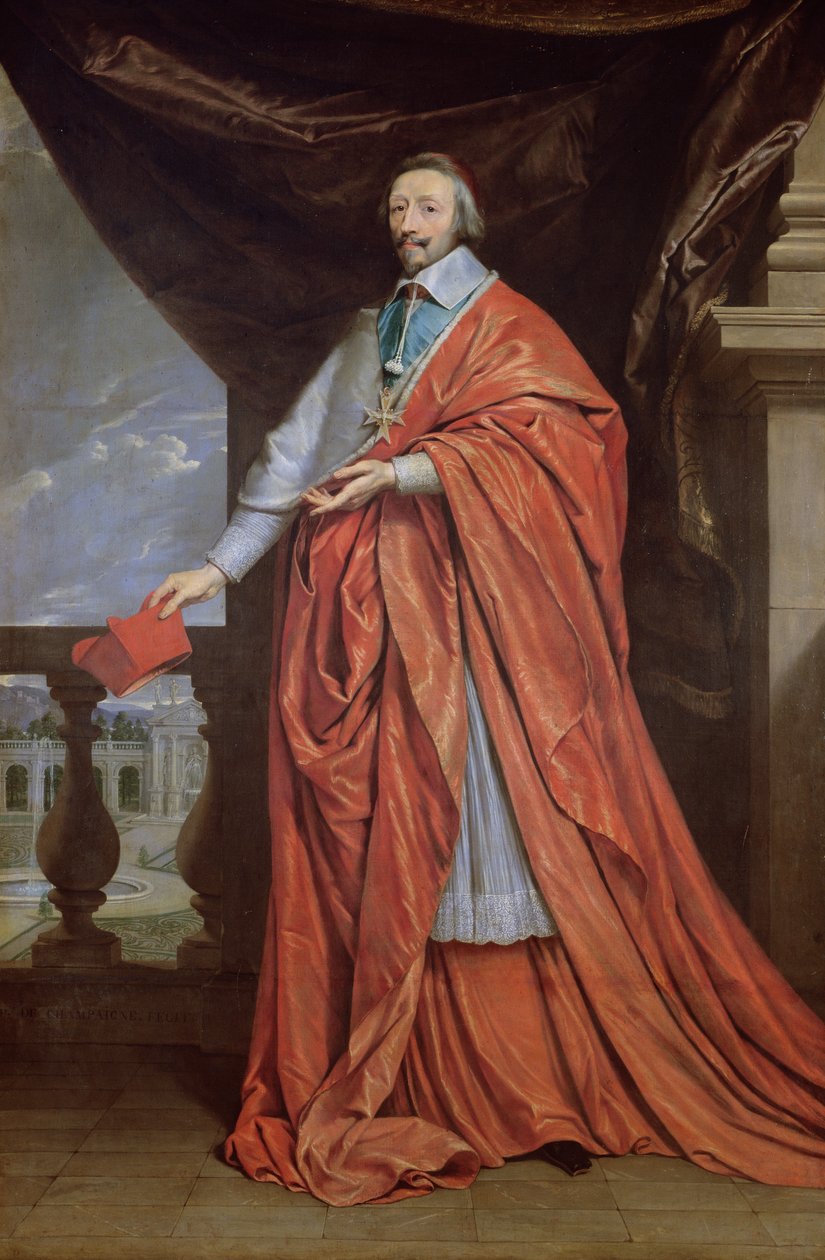 Armand Jean du Plessis，红衣主教Richelieu（1585-1642）的肖像 作者 菲利普·德·尚佩尼