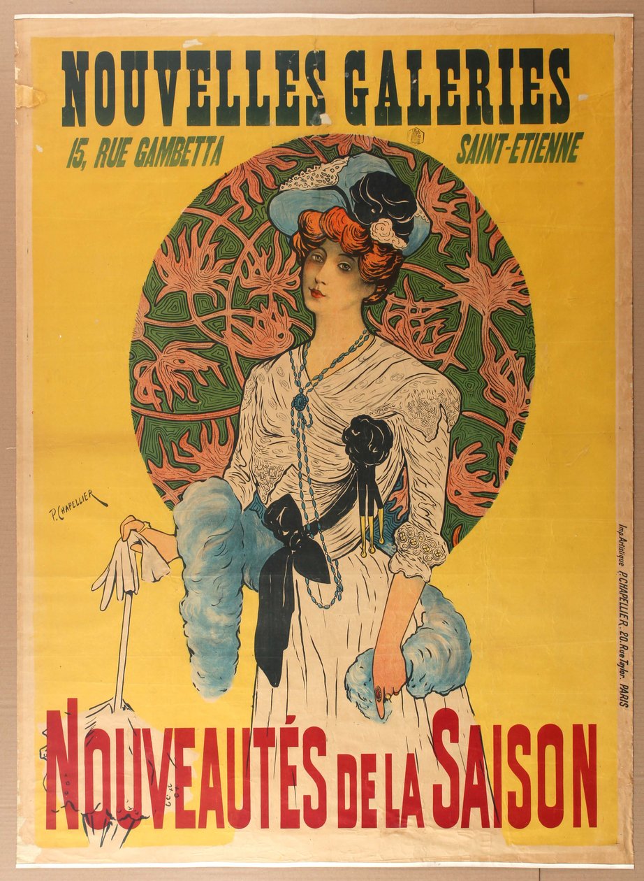 Nouvelles Galeries, Saint -Etienne, 1900年代。 作者 菲利普·查佩利埃