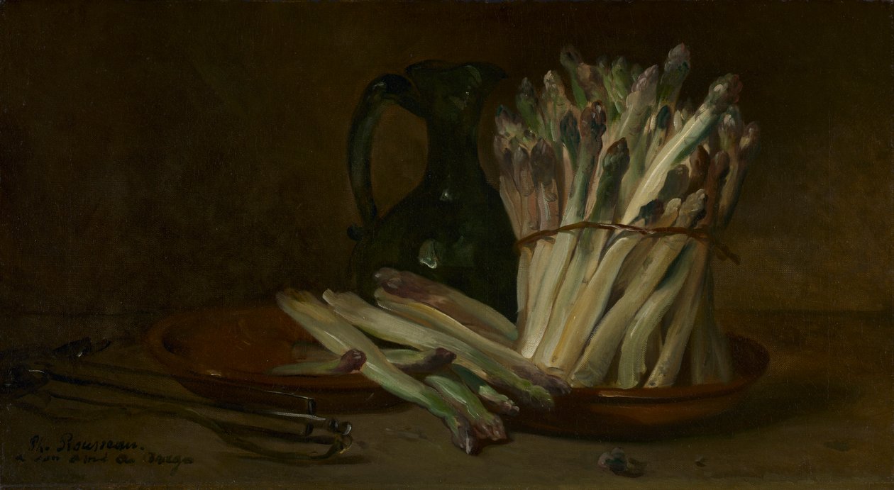 芦笋静物c。 1880年。 作者 菲利普·卢梭