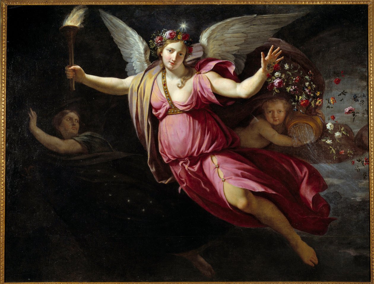 让·巴蒂斯特·尚佩涅 (Jean Baptiste Champaigne) (1631-1684) (ec.flam.) 1668 年的《极光》绘画。 1,44x1,89 m 作者 菲利普·德·尚佩尼