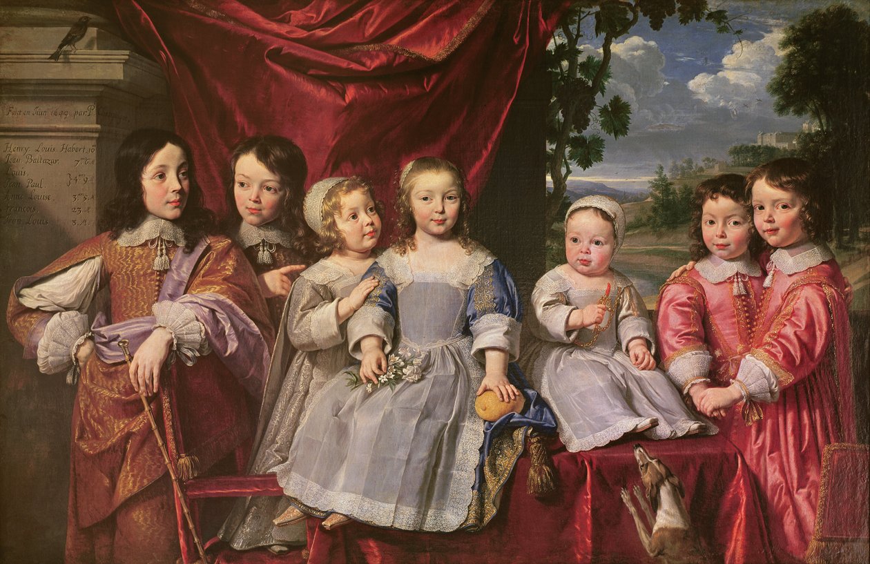 Habert de Montmort儿童，1649年 作者 菲利普·德·尚佩尼