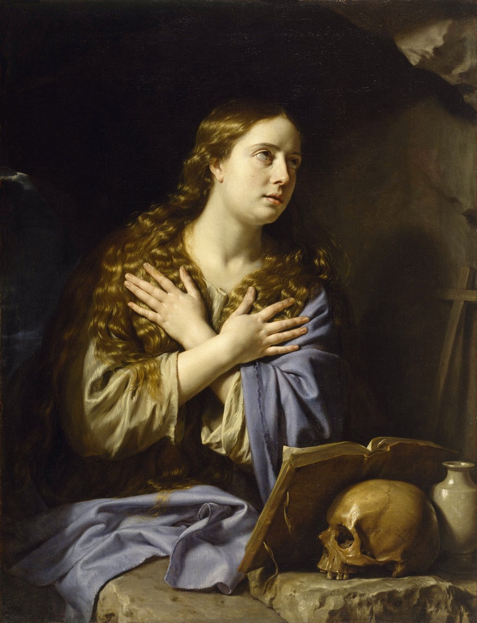 忏悔的抹大拉 - Champaigne, Philippe, de (1602-1674) - 1648 - 布面油画 - 115,9x88,9 - 休斯顿美术博物馆 作者 菲利普·德·尚佩尼