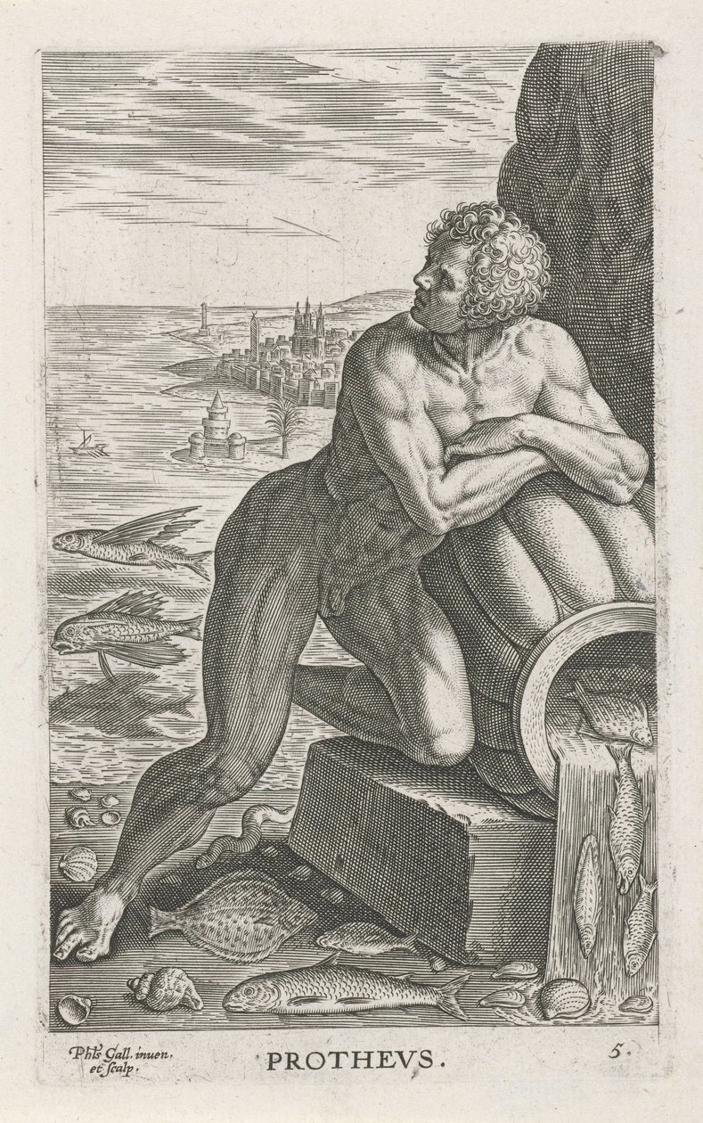 海神普罗塞斯
普罗泰夫斯
河神和海神（系列标题）
Semideorum Marinorum amnicorumque sigillariae imagines perelegantes（系列标题） 作者 飞利浦加勒