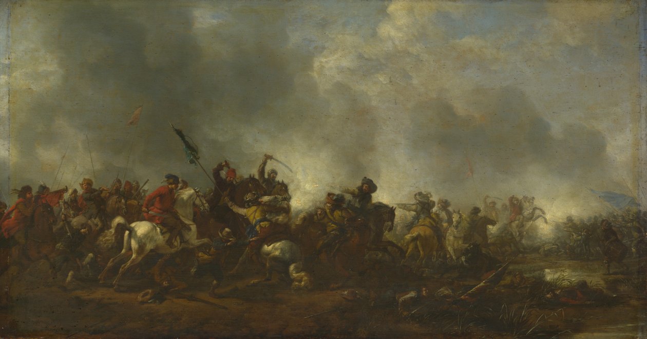 骑兵进攻步兵，1656-1668年 作者 飞利浦Wouwerman