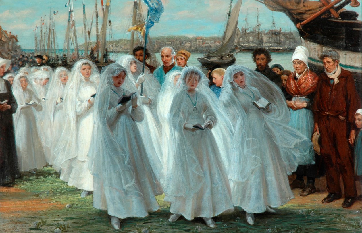 第一次圣餐，1878年 作者 菲利普·理查德·莫里斯