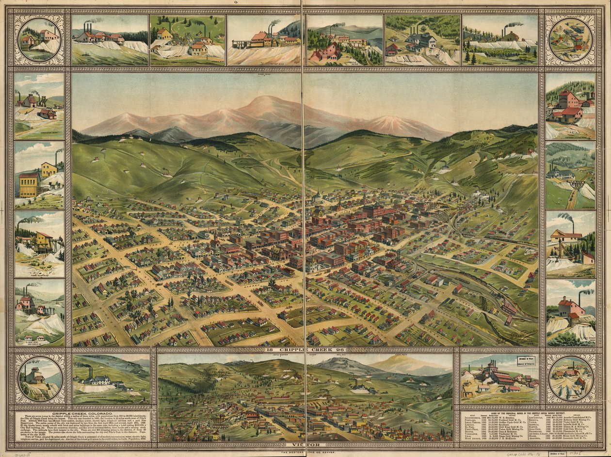 跛子溪，1896 年。 作者 Phillips and Desjardins Western Lithograph Co.