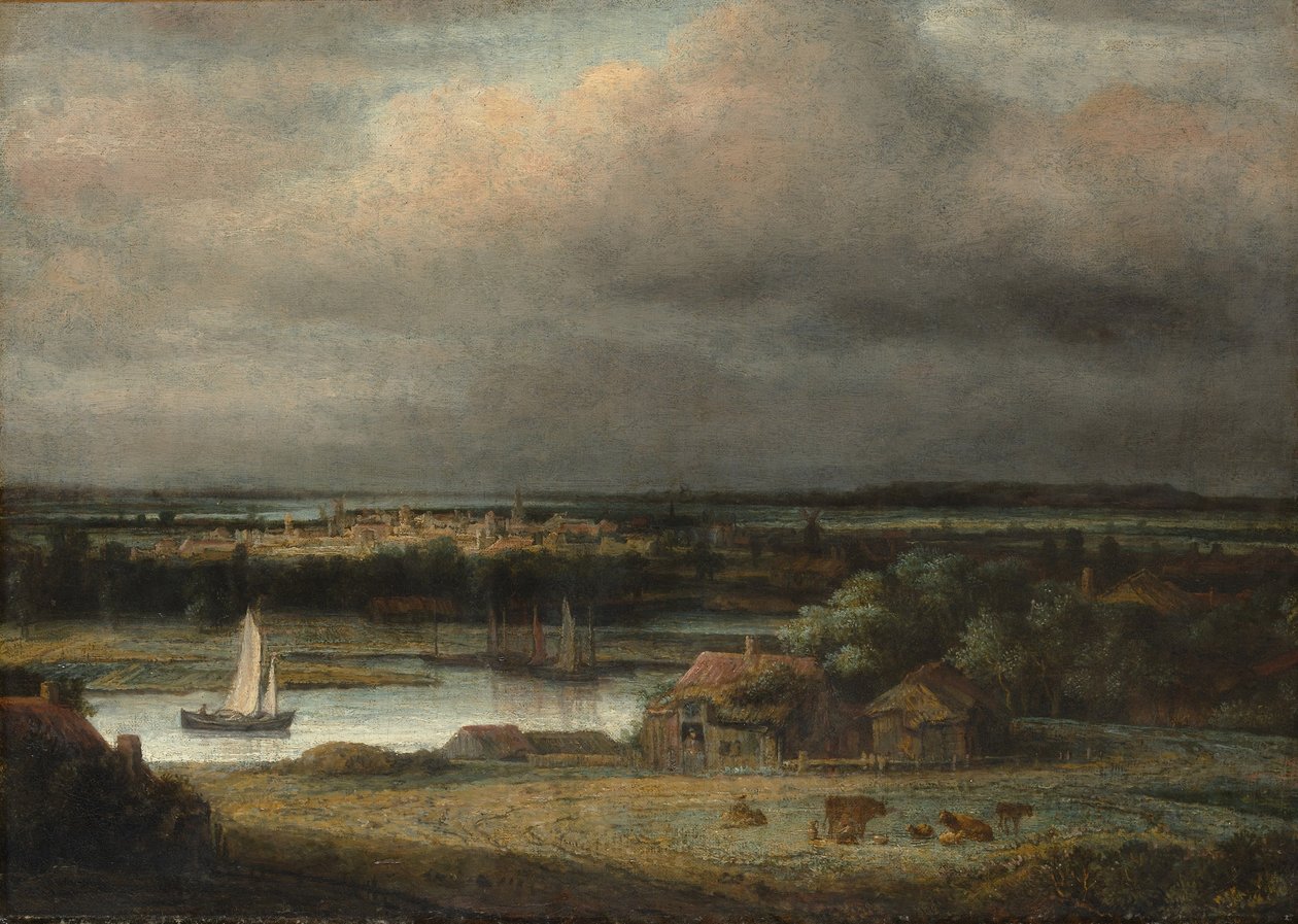 宽河景观，c.1648-49 作者 菲利普·德·科宁克