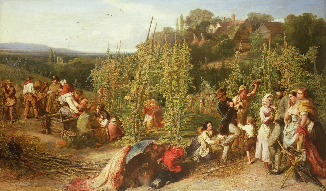 生活在Hop Garden，1859年 作者 菲比·莱文