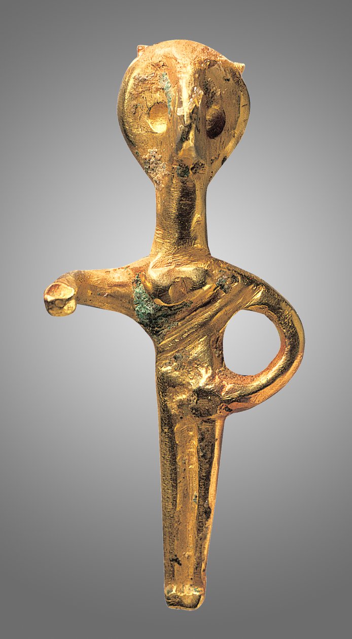女神的雕像，公元前2000  -  1550年（金） 作者 腓尼基人