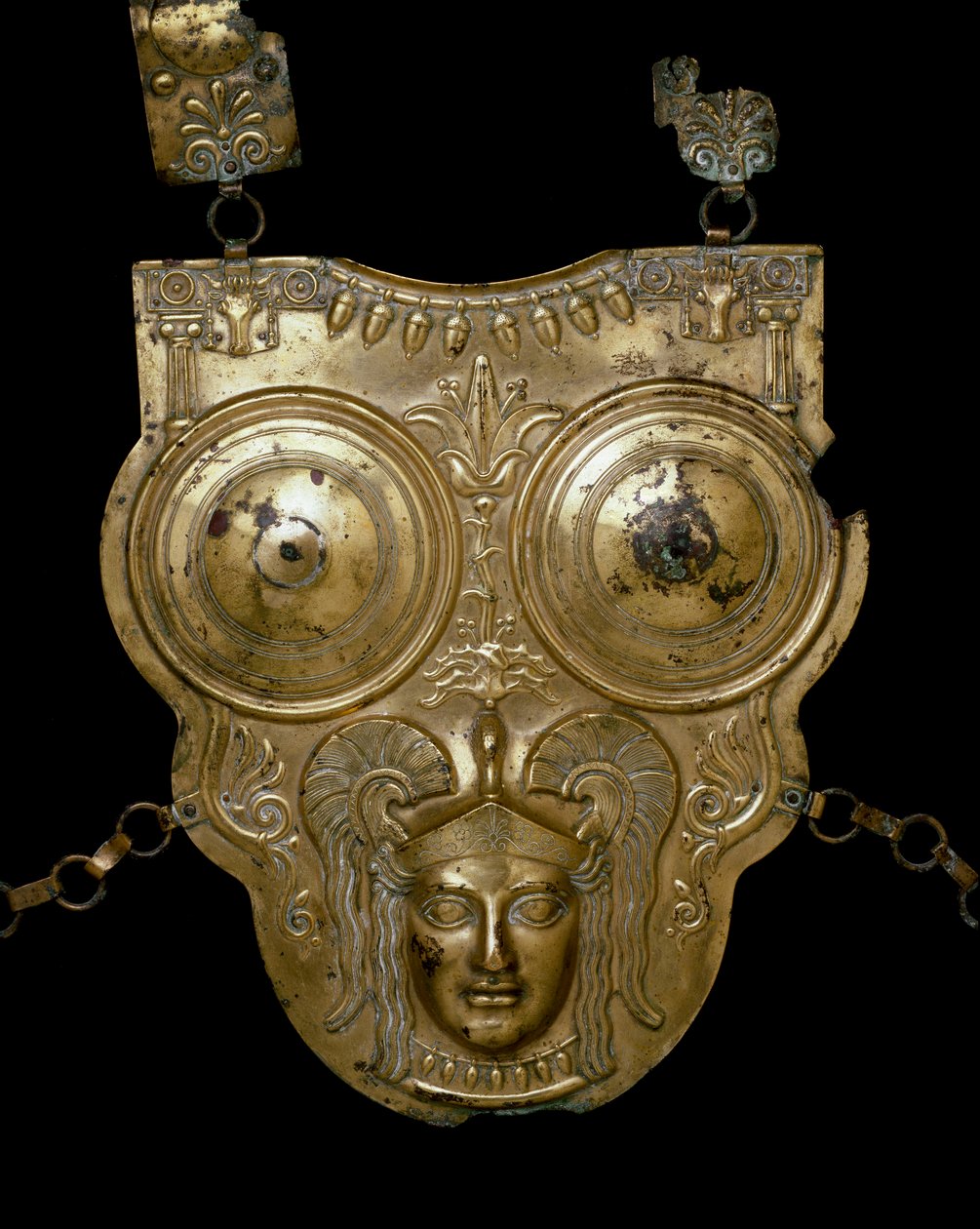 Phenician civilization: gold bronze battleship of Ksour-es-Saf (Ksour es Saf, Ksour Essef or Ksour Essaf). 3rd-2nd century BC. Tunis Bardo Museum 作者 腓尼基人