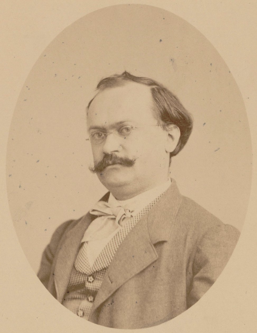 作曲家Charles Lecocq 1832-1918年的肖像，1866年。 作者 摄影工作室 A. Legras。