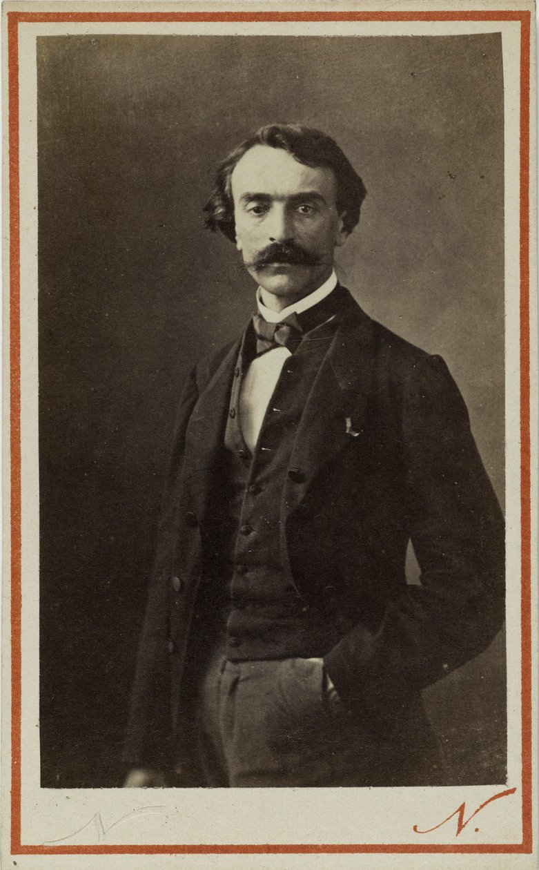 Jean-Léon Gérôme的肖像，1824-1904年，约1870年。 作者 摄影工作室纳达尔。