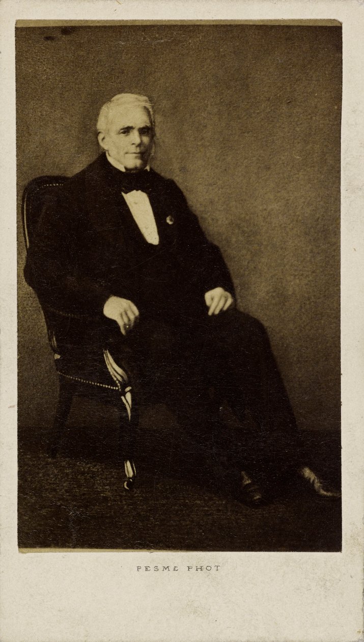 戏剧家和编剧欧仁-斯克里伯的肖像 1791-1861年 , 1860-1861年。 作者 摄影工作室 Paul Émile Pesme。