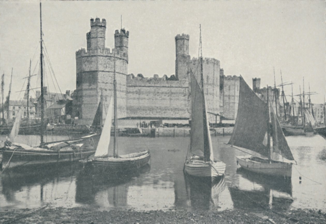 卡纳文城堡，1910年 作者 伦敦Photochrom有限公司