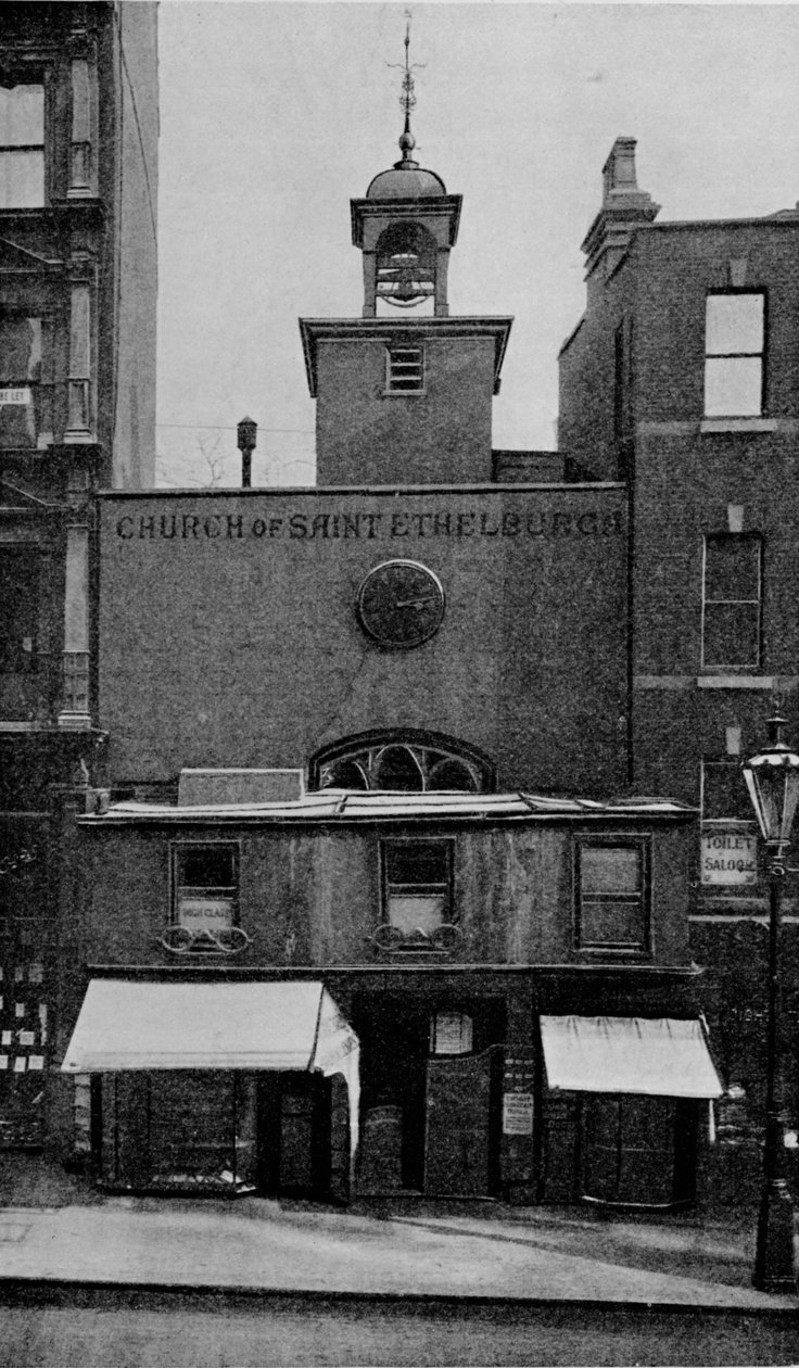 St Ethelburgas教堂，Bishopsgate，伦敦金融城，c1905年，1906年 作者 伦敦Photochrom有限公司