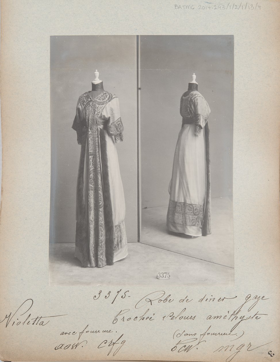 Album Page: House of Worth, Dinner Gown 作者 法国摄影师