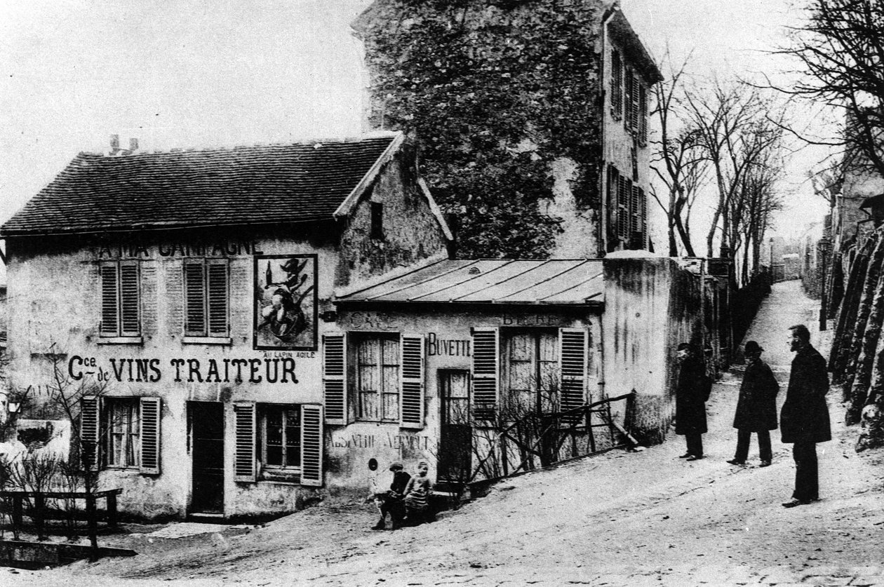 Cabaret des Assasins, le Cabaret du Lapin Agile, Rue des Saules (b/w photo) 作者 法国摄影师