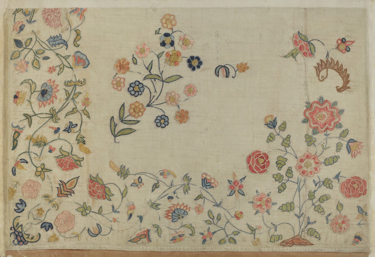 绣花洗礼毯，约1937年。 作者 菲利斯·多尔