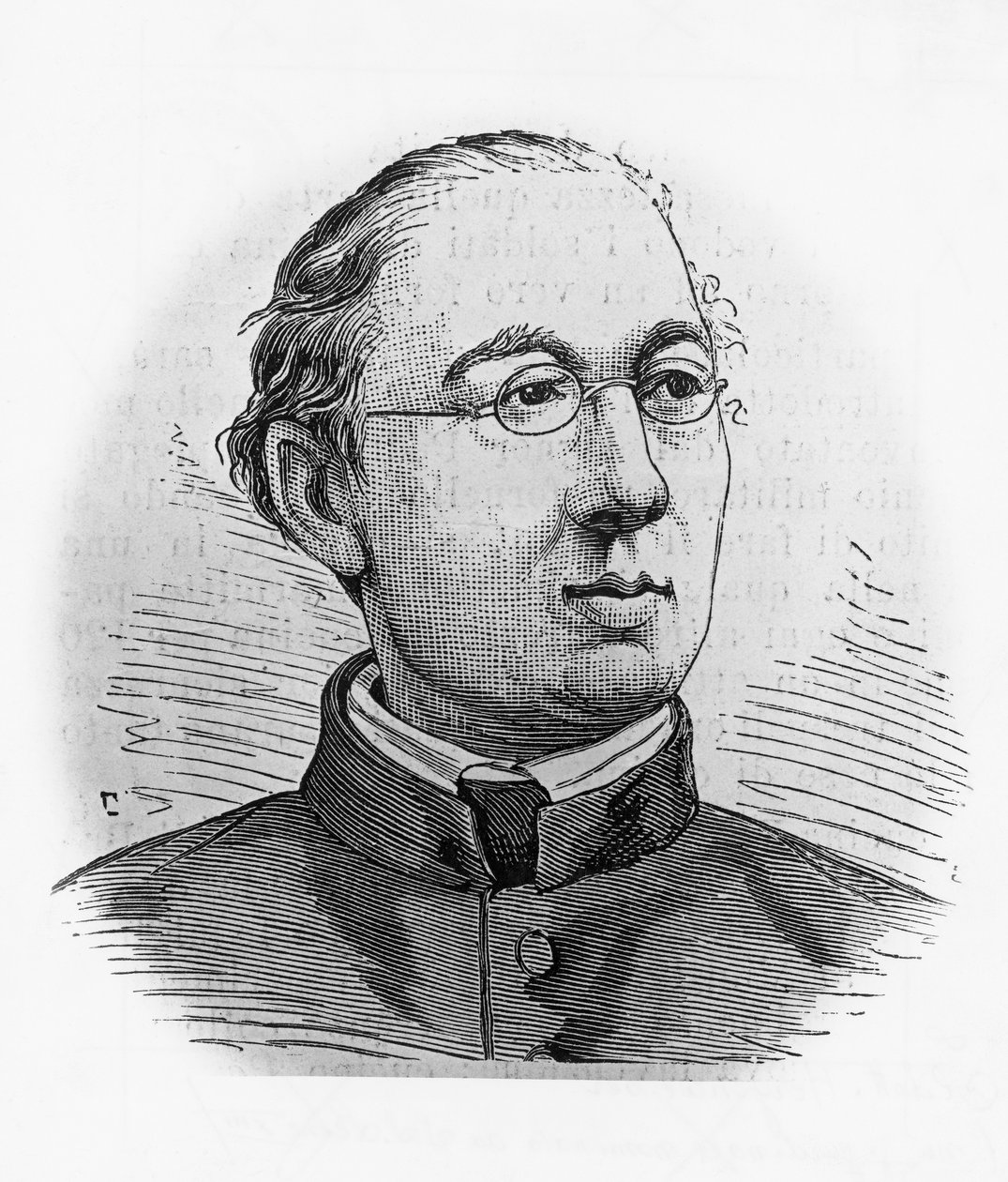 约瑟夫-赫根罗特（1824-1890）的肖像，德国历史学家和红衣主教，梵蒂冈档案馆第一任红衣主教长，雕版印刷 作者 布莱斯·尼古拉斯·勒苏尔