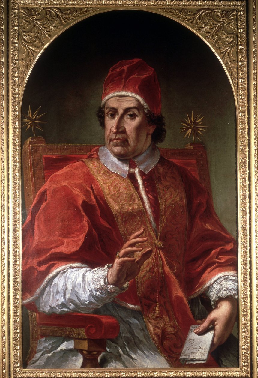 皮埃尔·莱昂·盖齐 (Pier Leone Ghezzi) 的克莱门特十一世 (1649 - 1721) 肖像。 罗马博物馆。 罗马 作者 皮埃尔·利昂·盖兹