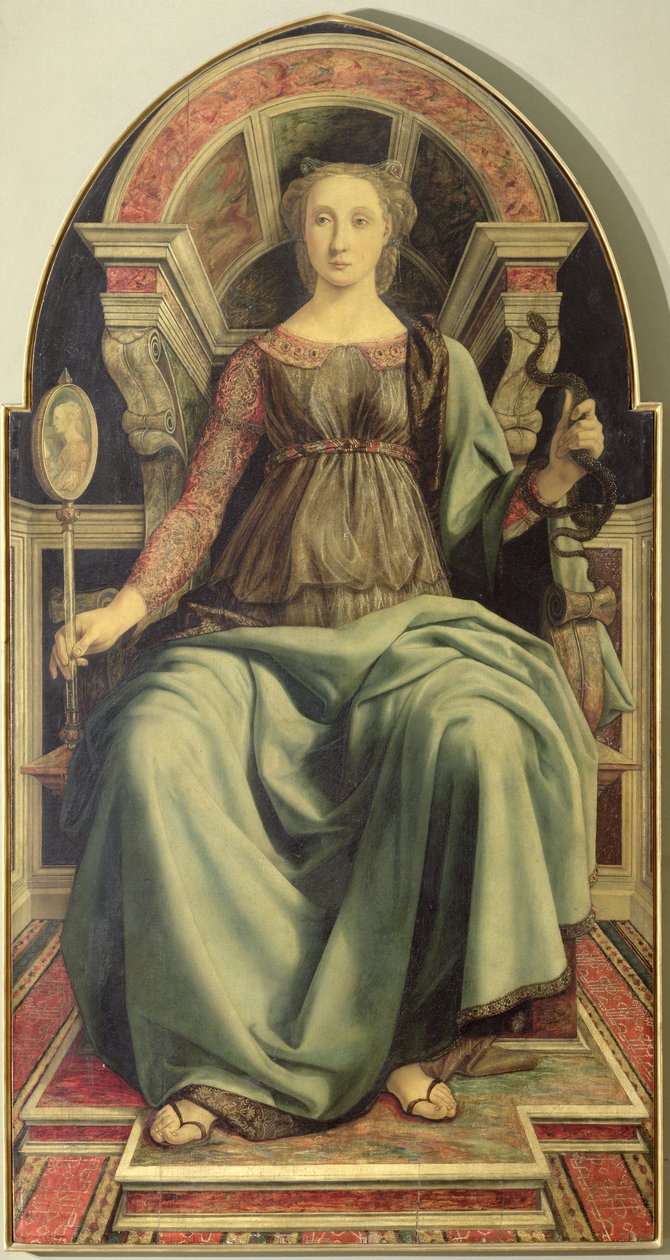 谨慎，c.1470（面板上的蛋彩画） 作者 皮耶罗·德尔·波拉约洛