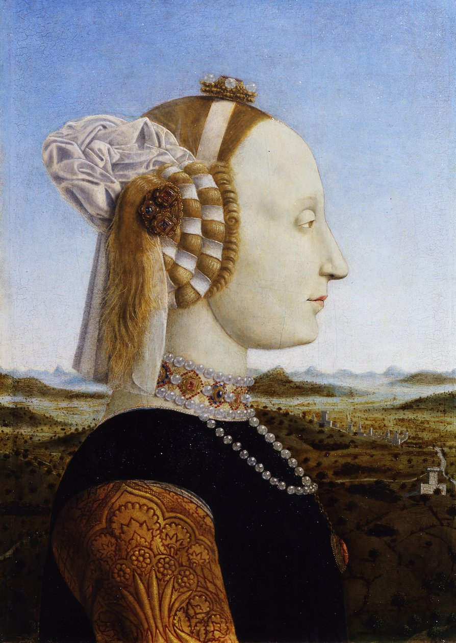 乌尔比诺公爵和公爵夫人肖像，Federico da Montefeltro和Battista Sforza 作者 皮耶罗·德拉·弗朗西斯卡