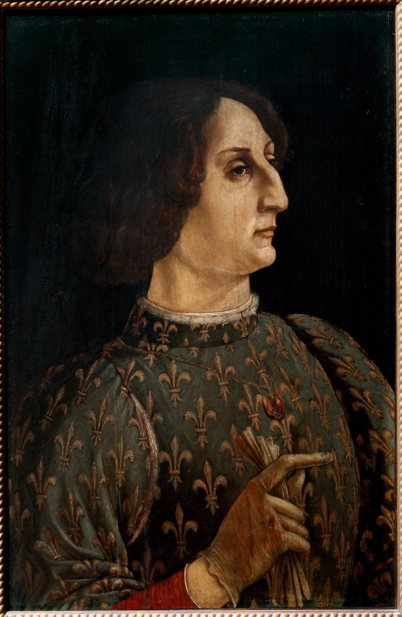 米兰公爵加莱亚佐·玛丽亚·斯福尔扎 (Galeazzo Maria Sforza) 的肖像 作者 皮耶罗·德尔·波拉约洛