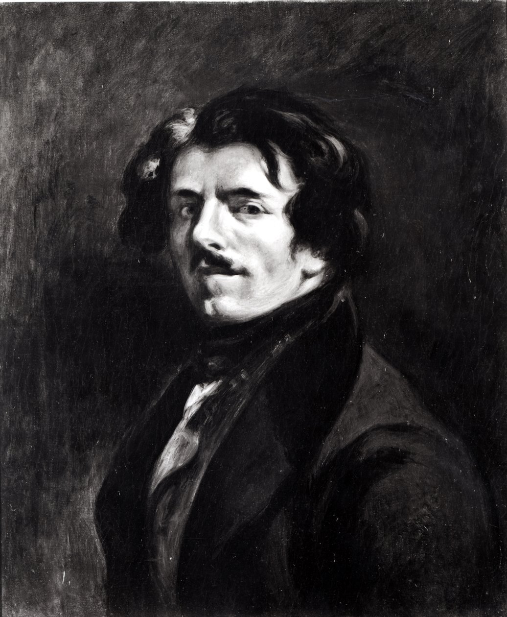 Eugene Delacroix（1798-1863）的肖像，1834年，1874年的自画像 作者 皮埃尔·安德里厄