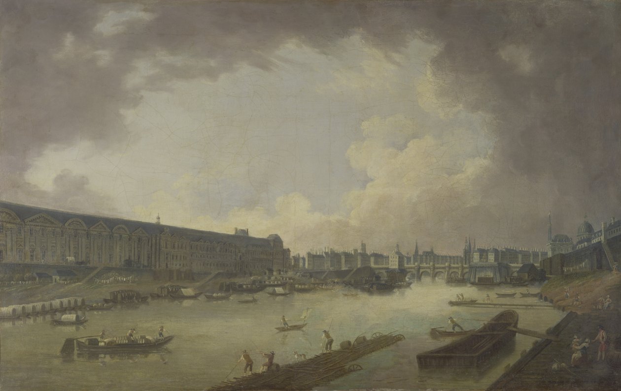 从Pont Royal看Pont Neuf和Galeries du Louvre 作者 皮埃尔·安托万·德马奇