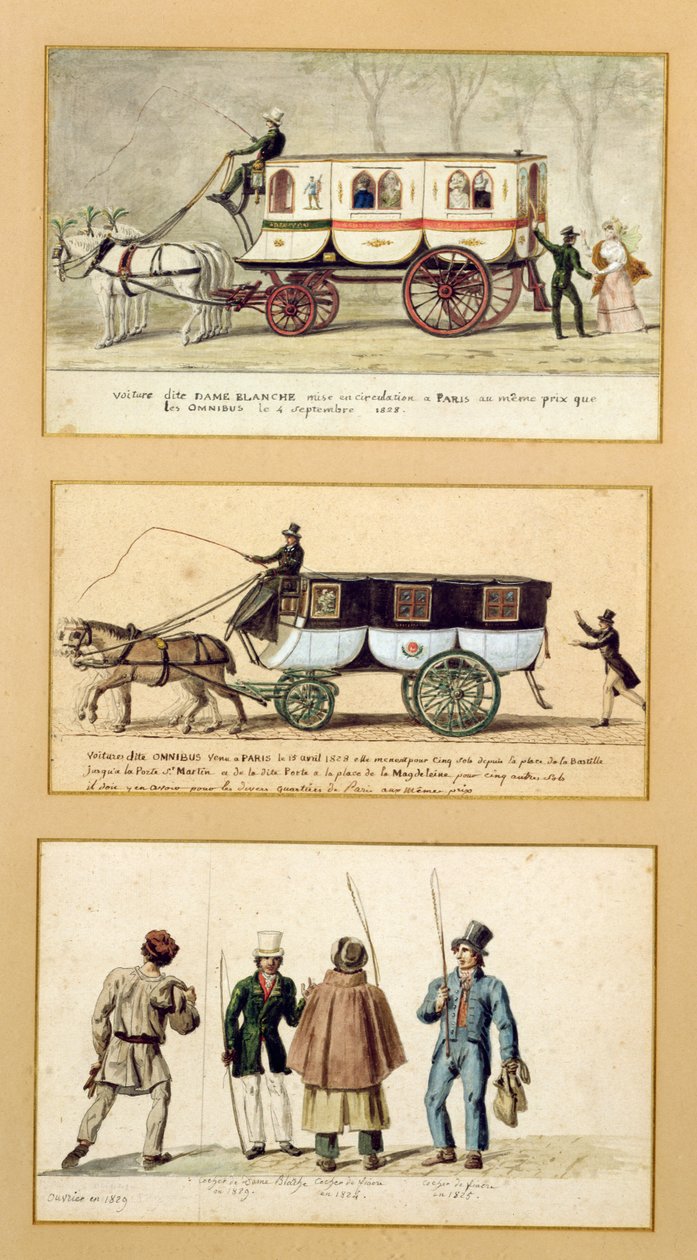 Dame Blanche Carriage，一个综合和司机，1815-30 作者 皮埃尔·安托万·莱苏厄